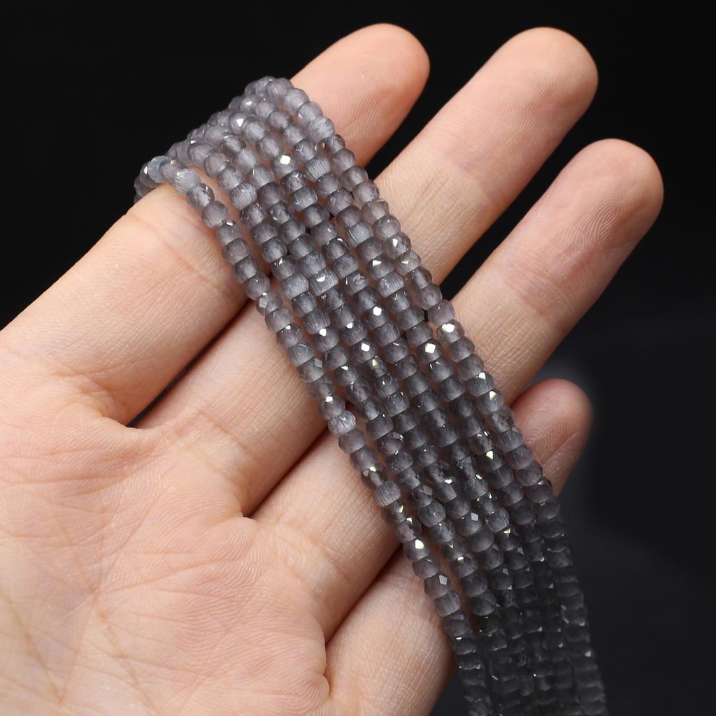 Natural Stone Beads Faceted Beads Abacus-Shaped Beads 2x3 MM Charms For Jewelry Making DIY Necklace Bracelet Earrings Accessory