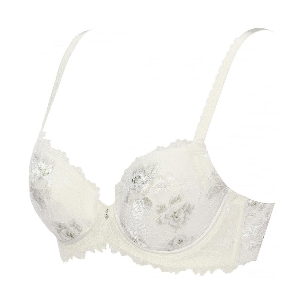 Triumph Red Label by Triumph 0100 10215407 Underwire Bra with Pads for Beautiful Cleavage and Flattering D85 M015 Sides, (White)