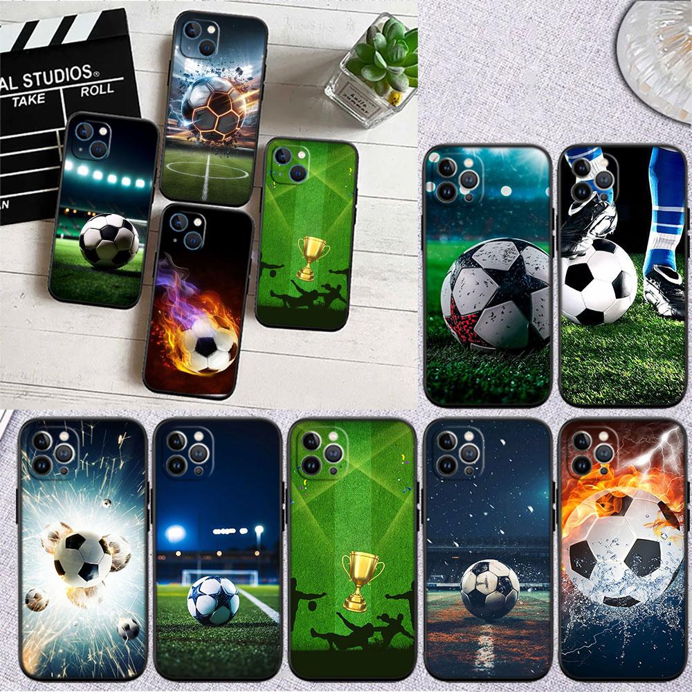 CJ55 Football Soccer Soft Shell Phone Case for Samsung Galaxy S20 S21 S22 Ultra FE + Plus A21S A22 A24 A25 A26 A30 A30S A31