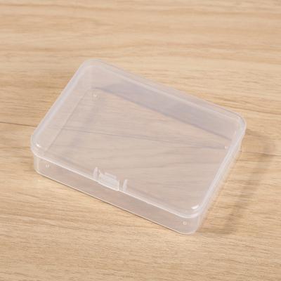 PP Rectangular Plastic Transparent Box with Lid for Tools and Parts, Small Box for Storing Mobile Phones and Masks, Stationery Packaging Box, Set of