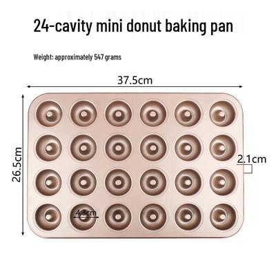 ZISIZ 24-Cavity Mini Doughnut Baking Pan