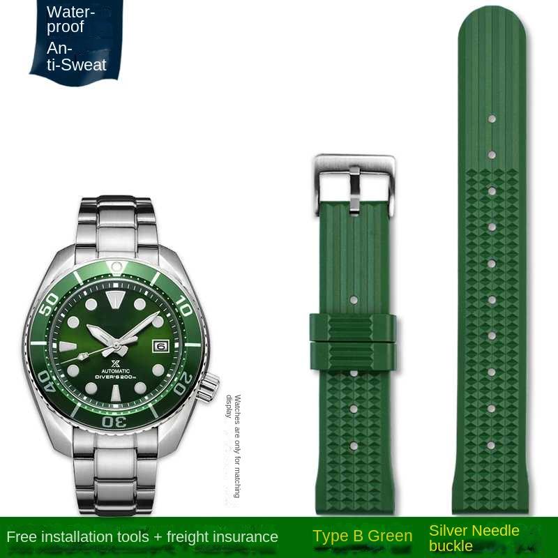 Geeignet für Seiko PROSPEX Vorfahren mm Serie Nachbildung SLA017J1 SLA039J1 Silikon-Gummi-Uhrenarmband 20mm 22mm