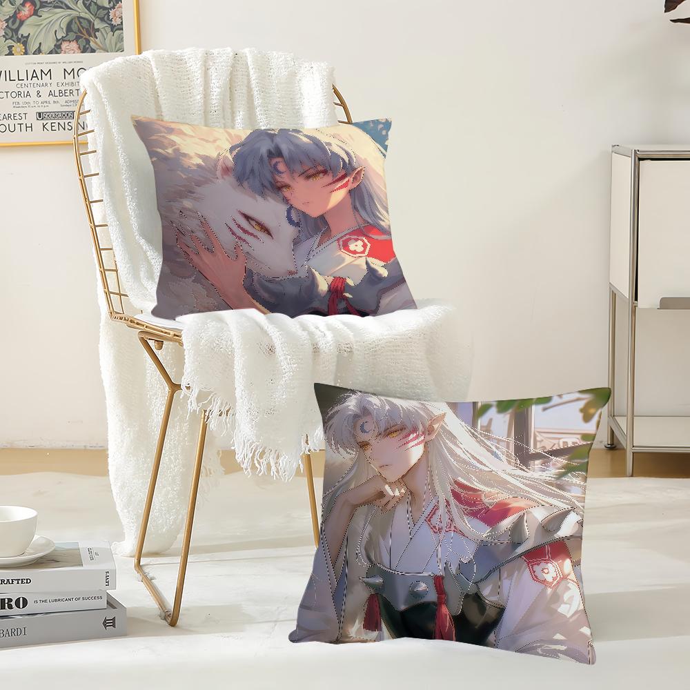 Classic Anime IInuyasha Sesshomaru Pillow Case Suitable For Bedrooms Living Rooms Cars Home Decoration
