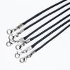 Black Leather Necklace Pendant Rope Accessories