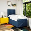 Box Spring Bed with Mattress Blue 90 x 200 cm Fabric