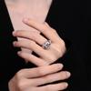 Copper Zircon Adjustable Engagement Rings For Women Wedding Elegant Jewelry Ladies Accessories Gifts R258