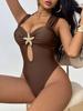 2026 European & American Slimming Backless Strap One-Piece Swimsuit for Women