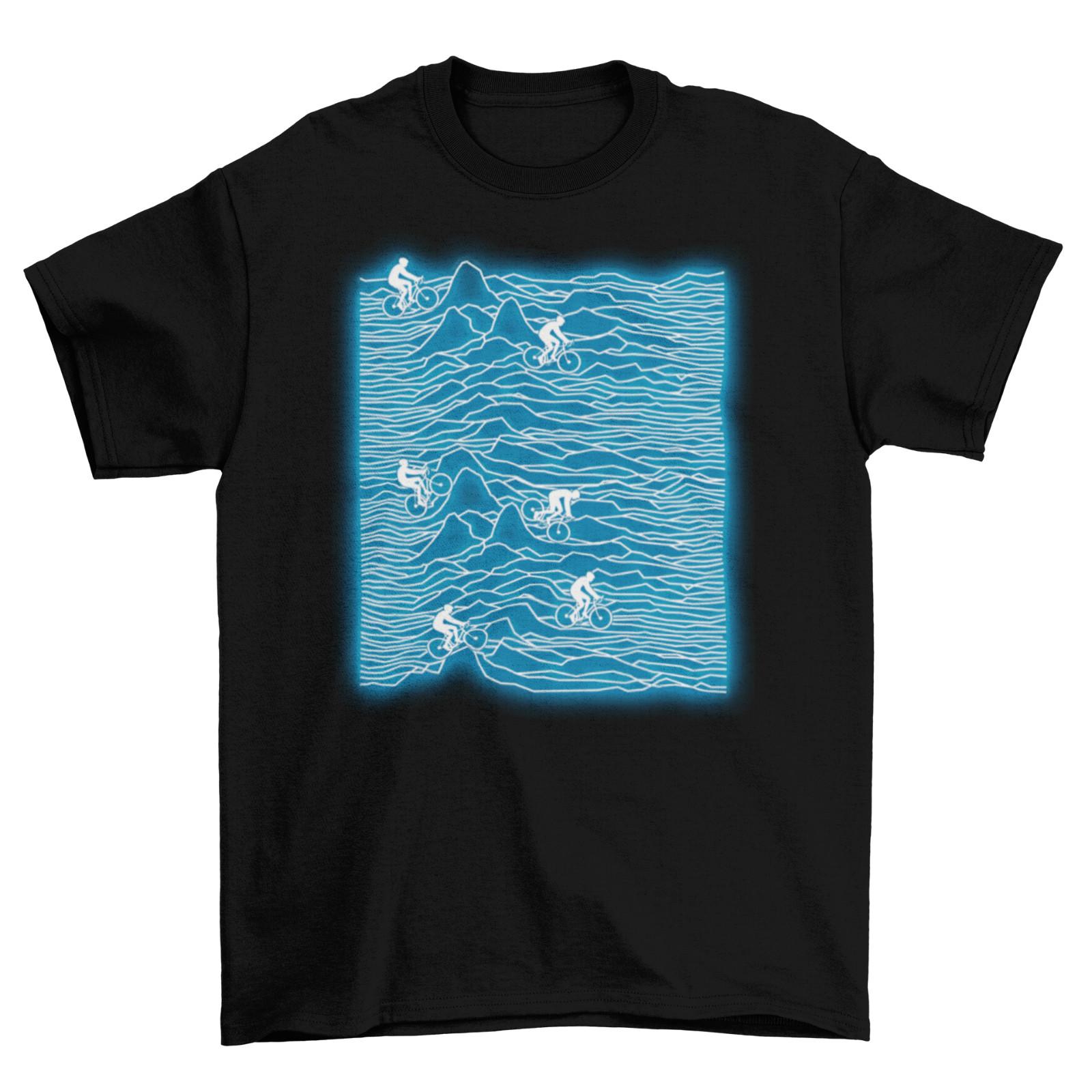 Cycling Radiowaves Mens T-Shirt Mens Womens Tees Top Glowing Effect Cyclist Mountain Bike Gear Riding 4XL