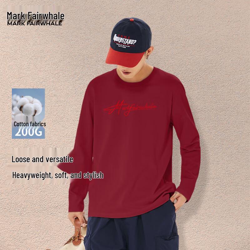 Mark Fairwhale Men's Autumn Pure Cotton Long Sleeve T-Shirt
