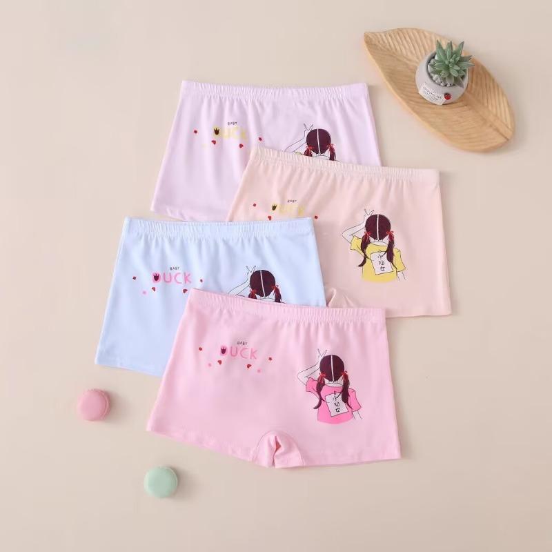 10Pc/lot Girls Boxer Kids Short Underwear ChildrenCartoon Print Boxers Suit 1-12 Years
