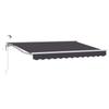 Electric Retractable Awning Anthracite and White 2.5 X 2 M