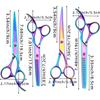 Set di forbici professionali per toelettatura animali domestici da 7 pollici in acciaio inossidabile per cani, incluse forbici dritte, curve, a lisca di pesce e tagliacapelli per orecchie