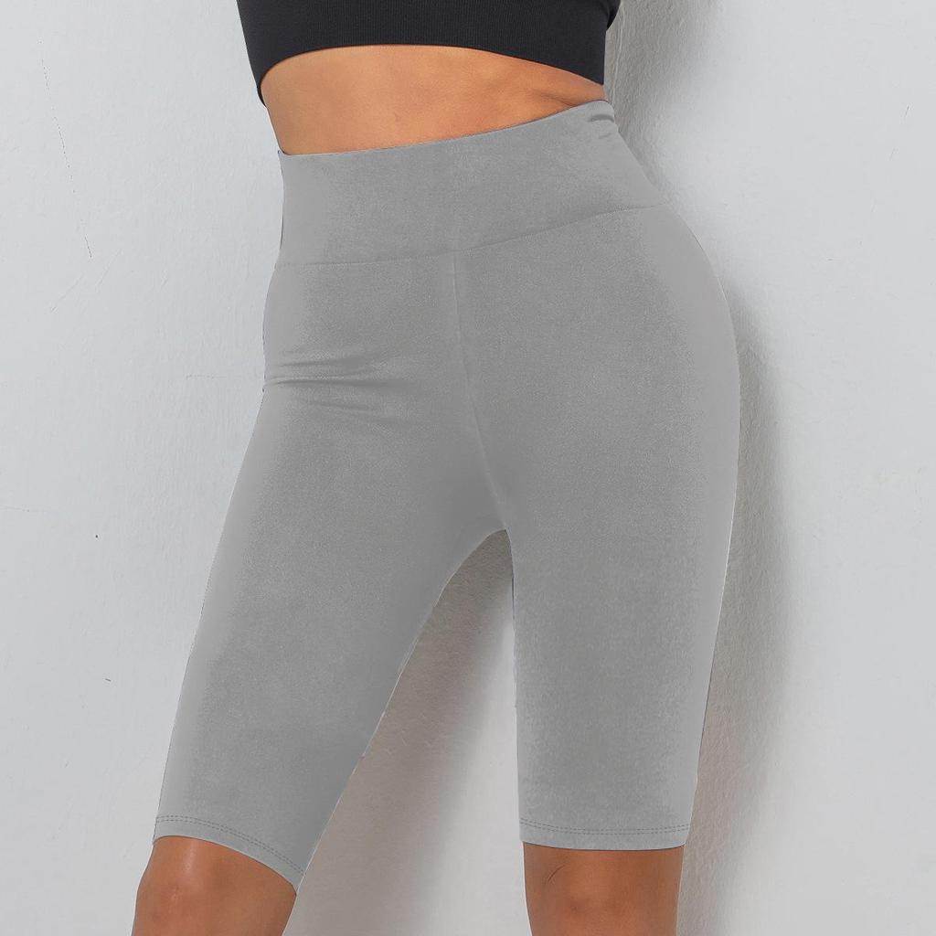In Stock 2024 Nude Feel Seamless Yoga Shorts - Five-Point Tight Fit, Tummy Control, Perfect for Summer Cycling & Fitness