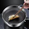 Versatile Versatile Stainless Steel Pot with Cover 18cm Non-Stick Food Pot Frying Stir-Frying Cooking Boiler Kitchen