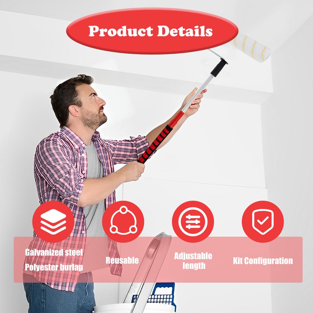 Paint Roller Sleeve Paint Roller Brush Home Decor Latex Paint Roller Brush Wall Tools Wall Paint Brushes House Painting Supplies