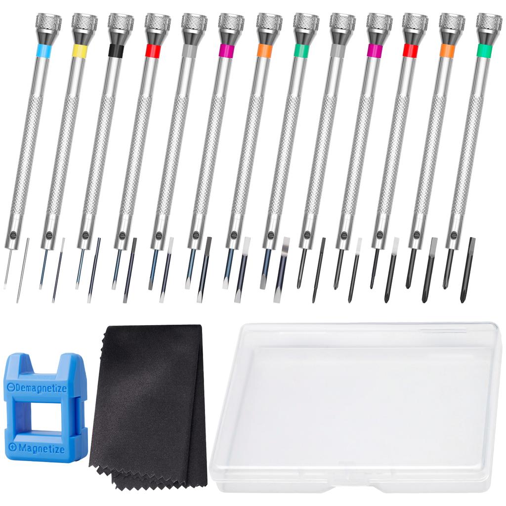 1 Set Watch Repair Tools Screwdriver Set 0.6mm-2.0mm Flat Head Screwdriver Kit Professional Watchmakers for Watch Repair Tools