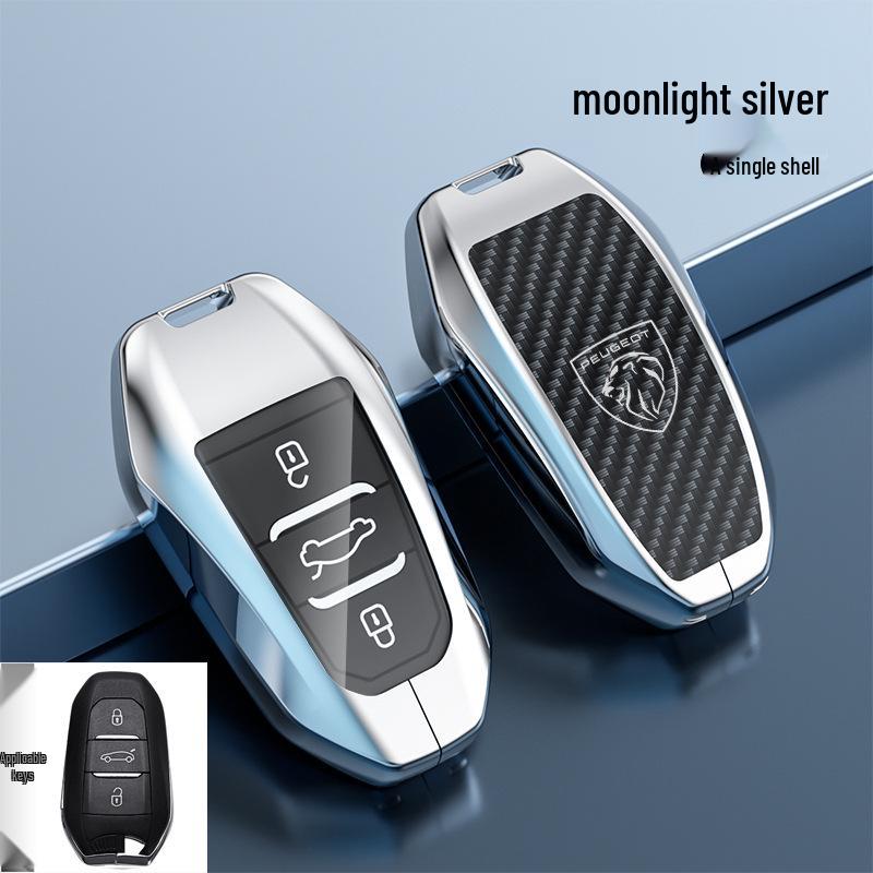 Peugeot Key Case for Models: 5008, 4008, 3008, 2008, 408, 508L, E2008, 308S - Car Key Shell with Logo Buckle