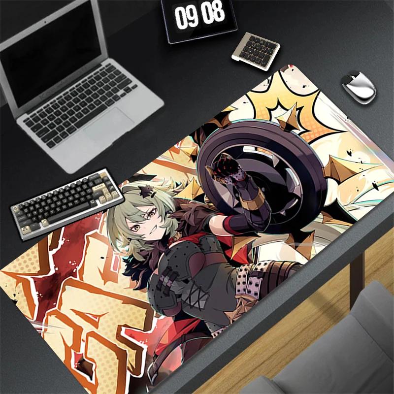 Mousepad Pattern Mouse Pad Desk Mat Computer Gaming HD Keyboard Pad Rubber Mat Non Slip Zenless Zone Zero Caesar King Mouse Mat