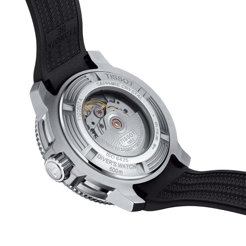 Tissot Seastar 2000 Professional Watch with Rubber Strap, Officially Imported, T1206071744100, Men's, Gray Dial