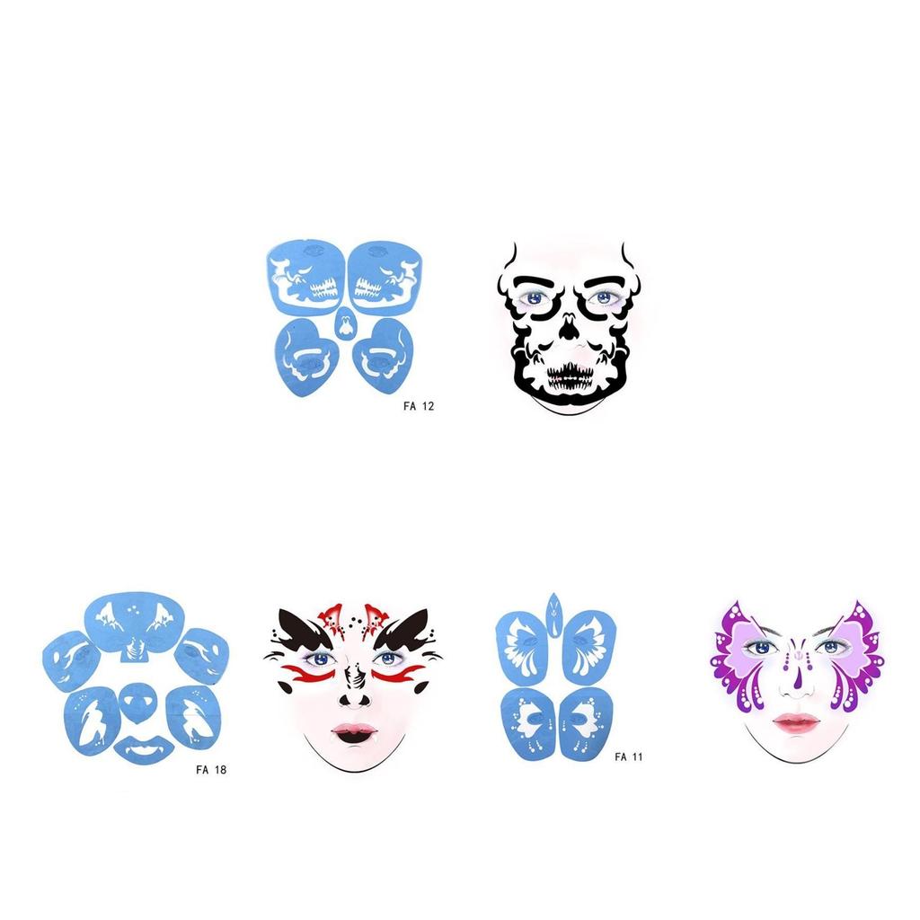 Paint Template For Halloween Festival Makeup