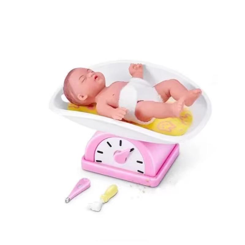 5 Surprise Small Baby Series 2 Silicone Baby Doll  Egg With Cradle Stethoscope Nursery Playset For Kids Toddlers