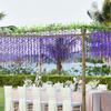 Hanging Artificial Flowers Rattan Large 10 Branches Simulation Wisteria Flowers Handmade Realistic Fake Silk Flower Vine