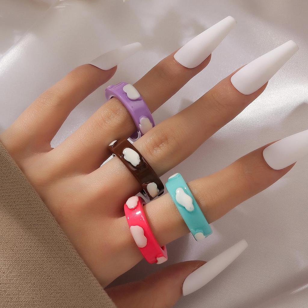 Versatile Candy Color Index Finger Ring: Fresh, Sweet, and Simple Women's Jewelry