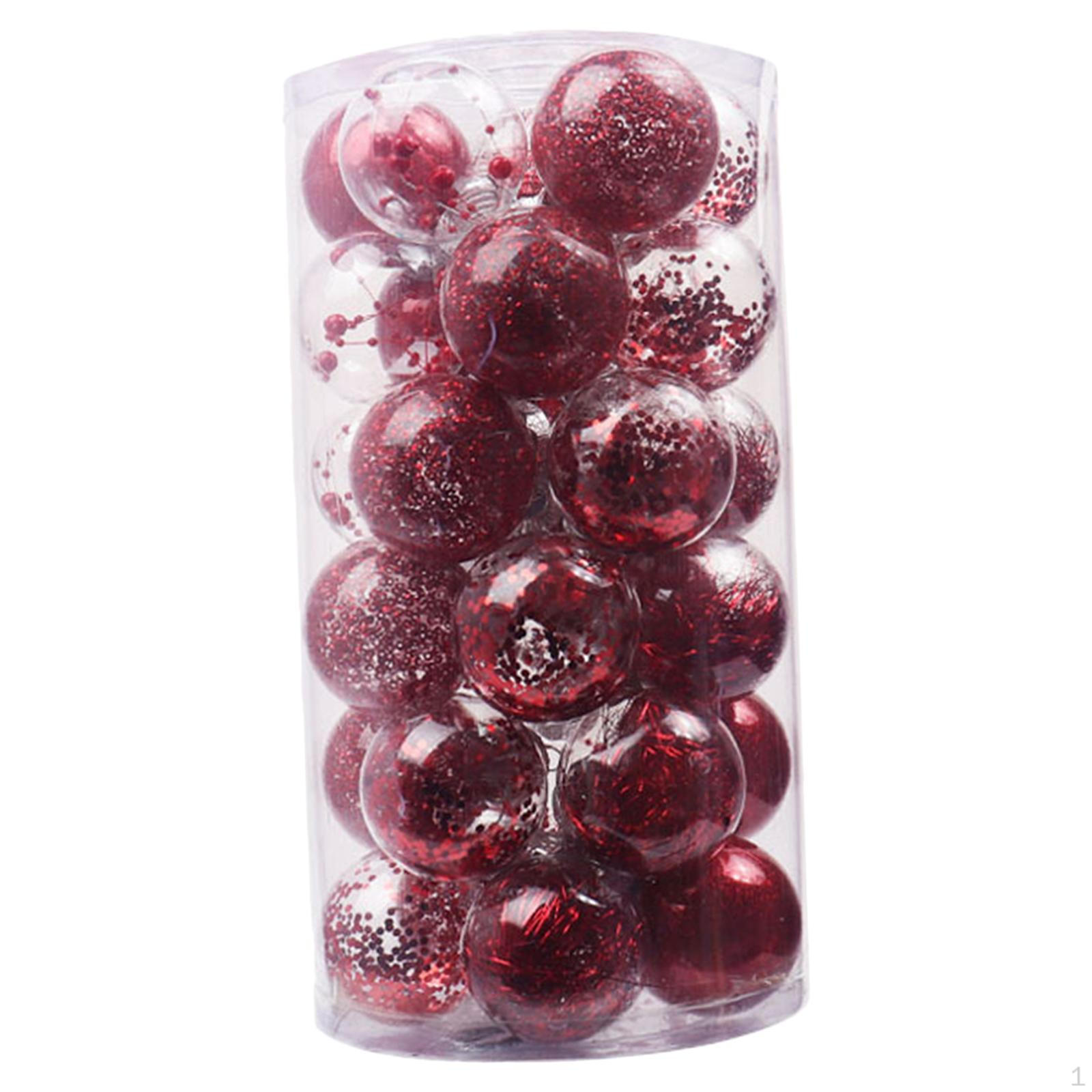 

30 шт. Рождественские шары, украшения, небьющиеся, фестивальные безделушки, рождественская елка