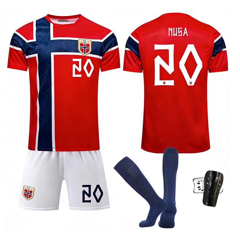 2026 USA, Kanada und Mexiko Weltmeisterschaft Norwegen Heimtrikot Nr.. 9 Harland Fußballtrikot 10 Erdgaard Sportanzug