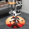 Red Demon Chair Mat - Round Carpet for Home Decor, Office Use, Bedroom, Living Room, Gift Idea0252b