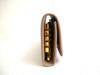 Authentic PRADA Beige Saffiano Metal Leather 4 Pics Key Chain #a542  Refurbished