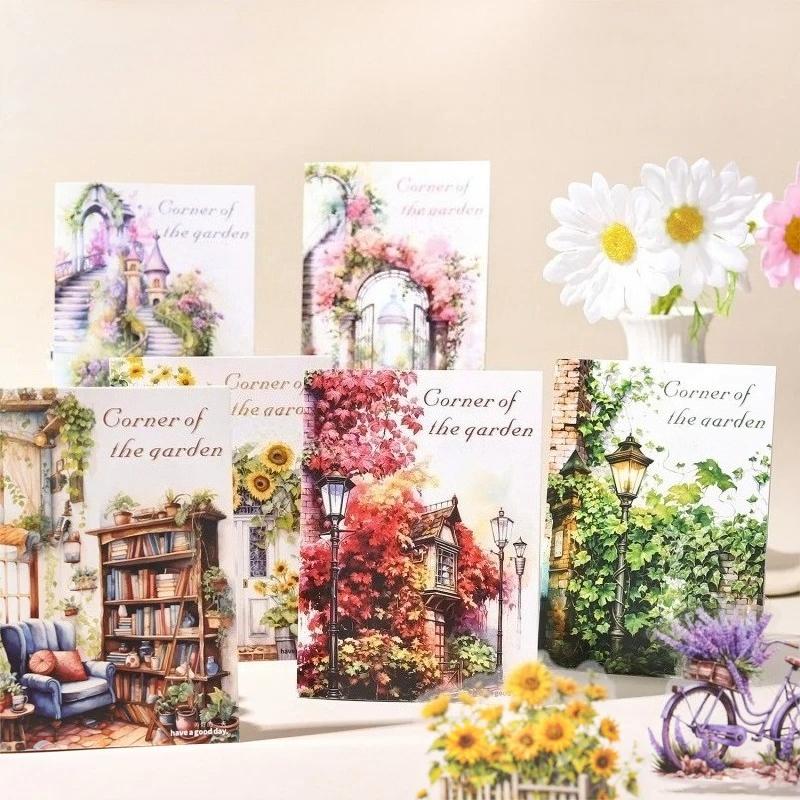 30 Sheet Beautiful Garden Themed Stickers Elegant Garden Scenes for Hand Account Decoration Scrapbook Collage