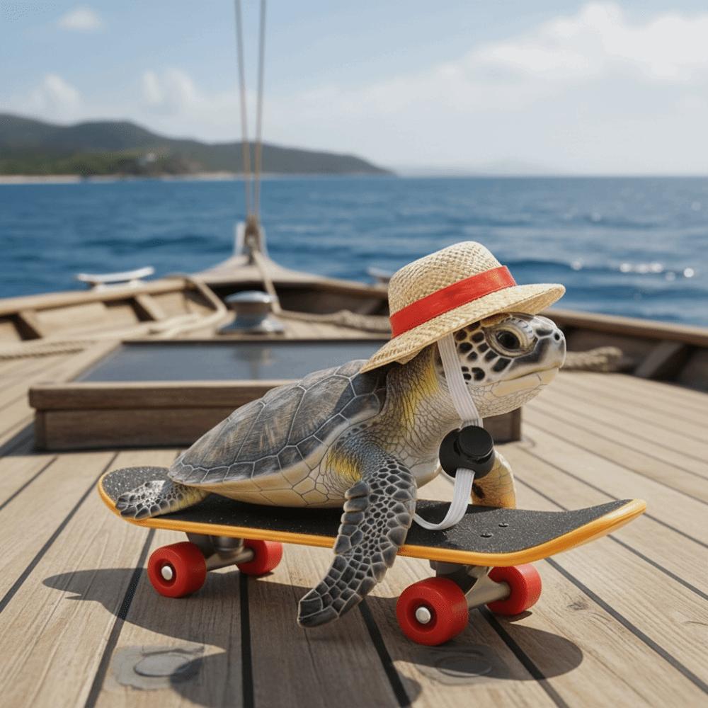 Creative Anti-crack Pet Skateboard Toys Set Rotary Wheel Plastic Lizard Mini Scooter Backpack Parrot Skateboard Pet Gifts
