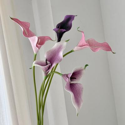 Künstliche Calla Lilien Blumen, Flexible Zweige Realistische EVA Kunstblumen, Weiche Haptik Gefälschte Lilien Blumen für Haus Hochzeitsdekor