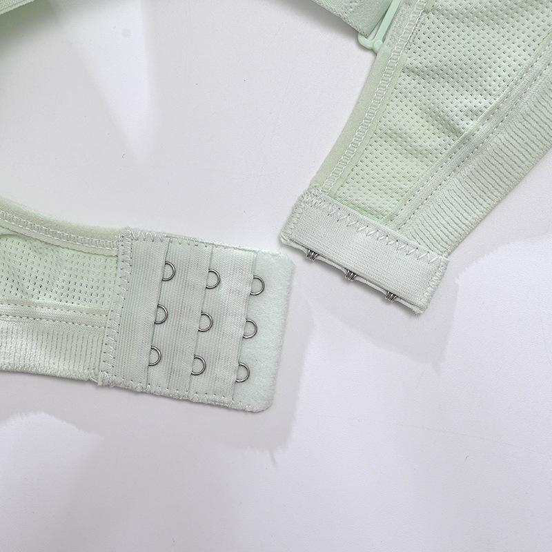 Spring and Summer Solid Color Middle School Students Development Period Cotton Bra Without Steel Ring Breathable Thin New Bra