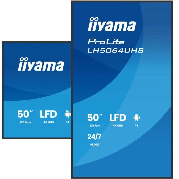 Iiyama LH6564UHS-B1AG Pannello Segnaletica Digitale 65" 4K Ultra HD Android Nero