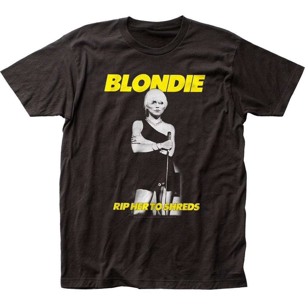 Blondie Rip Her To Shreds Mens T Shirt Music Classic Concert Rock Band Tee Black Unisex T-Shirt S