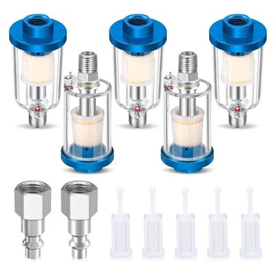 Filtro Separador de Óleo e Água Profissional NPT de 1/4 de polegada Peças Pneumáticas para Sprays Tinta Conexão de Linha de Ar Compressor