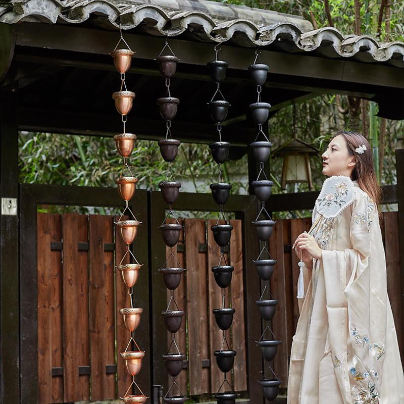 Alloy Copper Aluminum Acorn Rain Chain Outdoor Garden Rainwater Tool Management