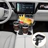 Car Cup Holder Tray with Swivel Base 360° Adjustable Car Cup Holder Food Tray Organized Drink Holder for Car