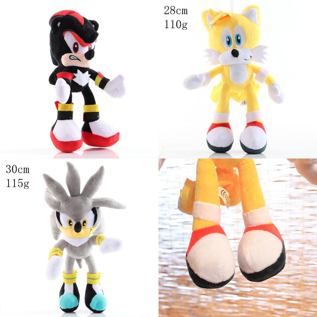 Peluche di alta qualità da 28 cm di Sonic The Hedgehog Shadow Amy Rose Knuckle Tail per bambini