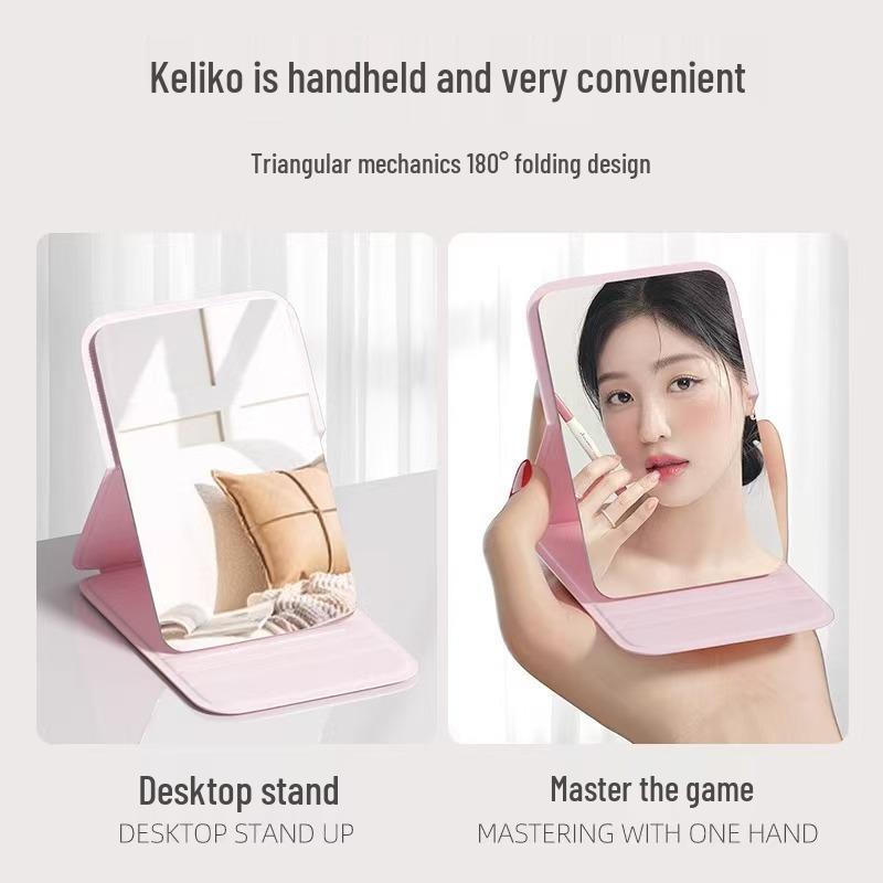 Kadınlar İçin Kompakt Seyahat Dostu Makyaj Aynası - Taşınabilir, Katlanabilir, Cep Boyutu
