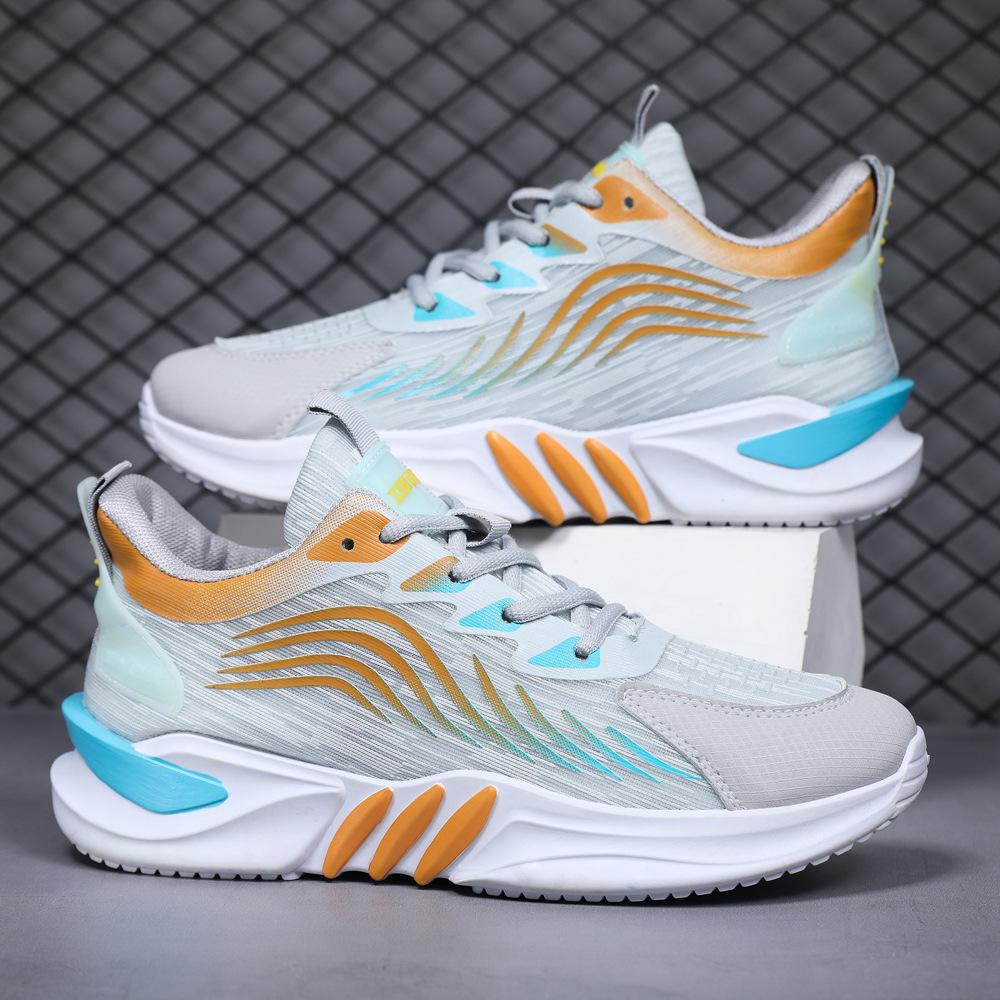 Men's Shoes Spring and Summer Sports Shoes Trend Fly-woven Mesh Breathable Casual Shoes Foreign Trade Large Size Running Dad Shoes Men