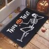 VIKAMA Halloween Skeleton Rug Trick or Treat Doormat Indoor Outdoor Entrance Welcome Floor Mat Holiday Ambiance Home Decoration