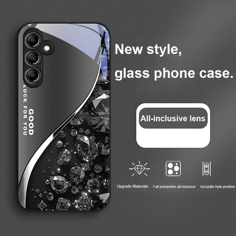 Farbe Diamantverlauf Für Samsung Galaxy A01 A02 A03 Core A04 A14 4G A13 54 34 31 20 25 23 22 5G S21 Ultra S20 Glas Handyhülle