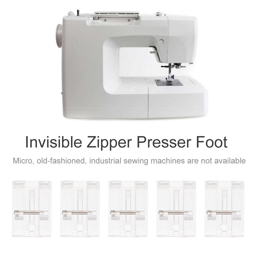 10 Buc Picioruș Presor Fermoar Invizibil Plastic Multifuncțional Accesorii Mașină de Cusut