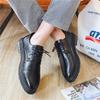 Fashion Pointed Toe Leather Shoes Men Casual Business Shoes British Style Lace-up Dress Shoes Fashion Black Working Shoes for Office