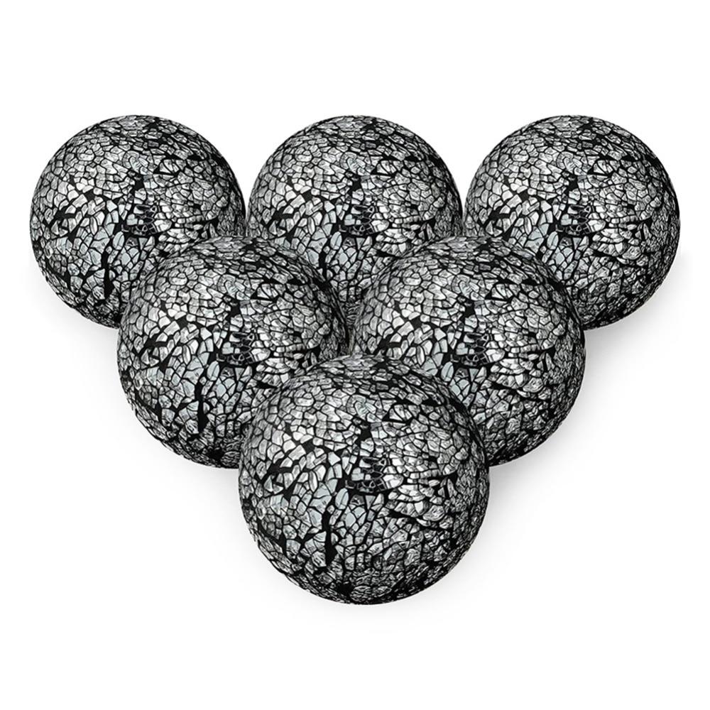 6 шт. мозаичные шары сферы декоративные стеклянные шары декоративные шары центральные шары для стола круглые стеклянные шары для декора стола