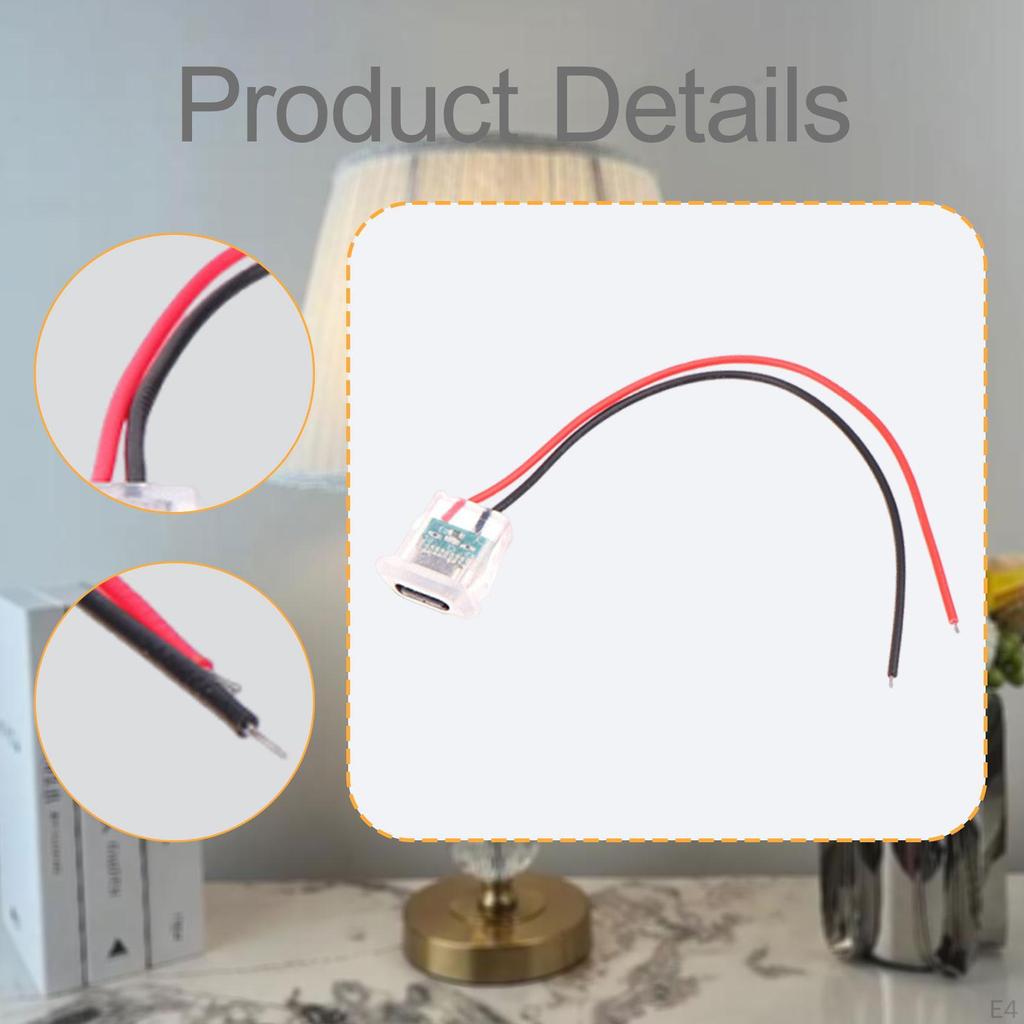 2-pin Cable for Female Chassis Type C, USB C Connector, Compact, Easy To Use, Waterproof