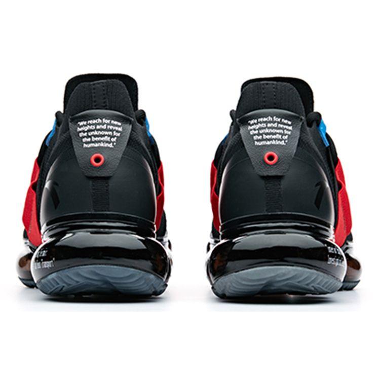 Anta Seeed Zero Boundary Cushioning Shock Absorption Non-Slip Wear-Resistant Breathable Low-Top Running Shoes Men Sneaker Black Red 91835509-2